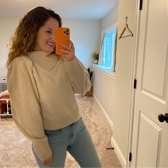 Ulla Johnson Cream Neutral Merino Wool Sweater Medium - Picture 4 of 16